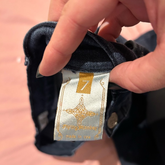 Flying Monkey, ladies straight leg jeans, dark denim, 7 - Picture 4 of 5